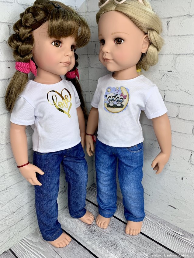 Классические джинсы для кукол Готц 50 см (фото 2)
