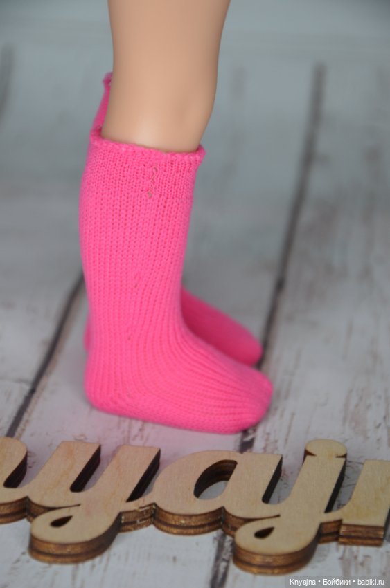 Гольфы (высокие носки) фирменные Паола Рейна розовые (фото 2)