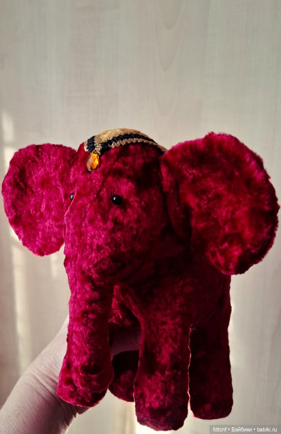 Тедди слоник из винтажного плюша