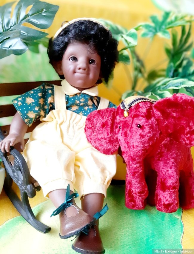 Тедди слоник из винтажного плюша (фото 9)