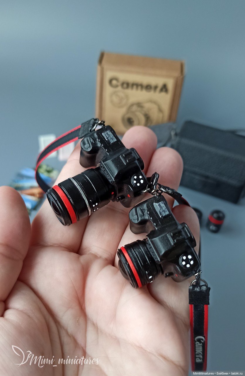 Фотоаппарат, камера для кукол 1:4 (1/4), длинный объектив (фото 4)