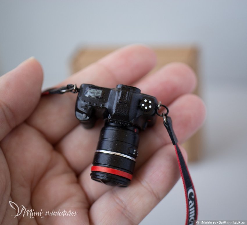 Фотоаппарат, камера для кукол 1:4 (1/4), длинный объектив (фото 2)