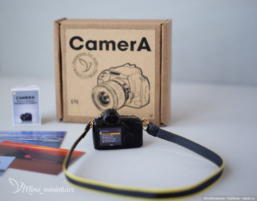 Фотоаппарат, камера для кукол 1:4 (1/4), длинный объектив (фото 3)