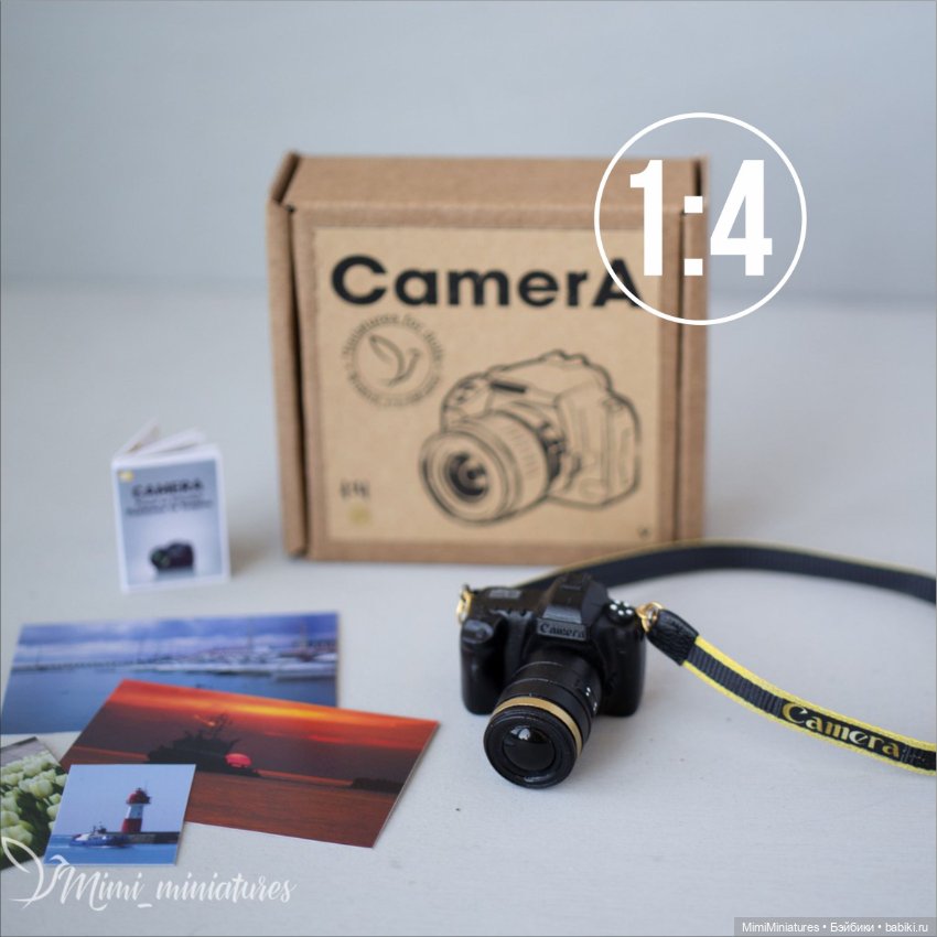 Фотоаппарат, камера для кукол 1:4 (1/4), длинный объектив