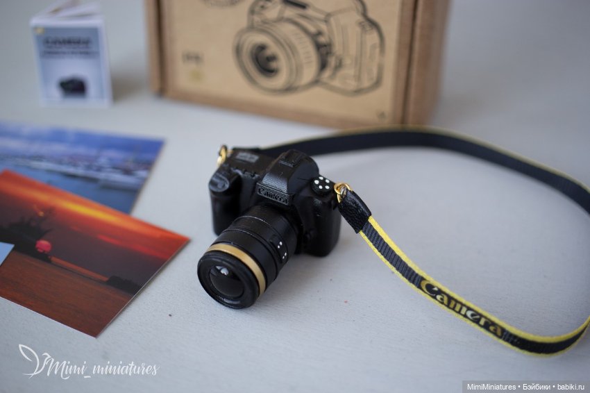 Фотоаппарат, камера для кукол 1:4 (1/4), длинный объектив (фото 2)