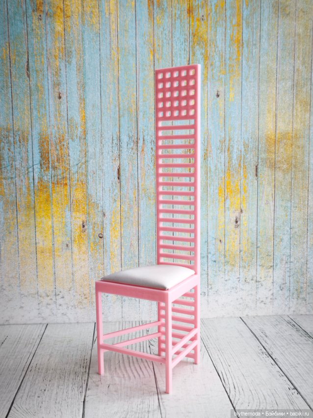 Стул с высокой спинкой для куклы ростом до 30 см (фото 5)