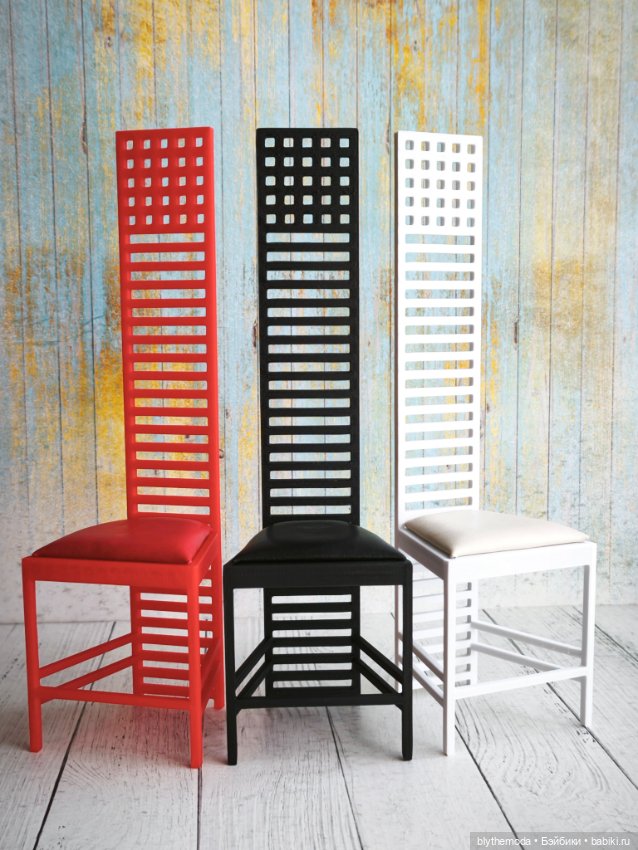 Стул с высокой спинкой для куклы ростом до 30 см (фото 2)