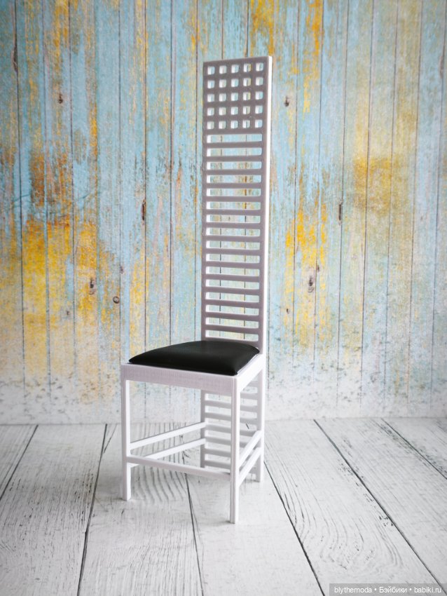 Стул с высокой спинкой для куклы ростом до 30 см (фото 3)