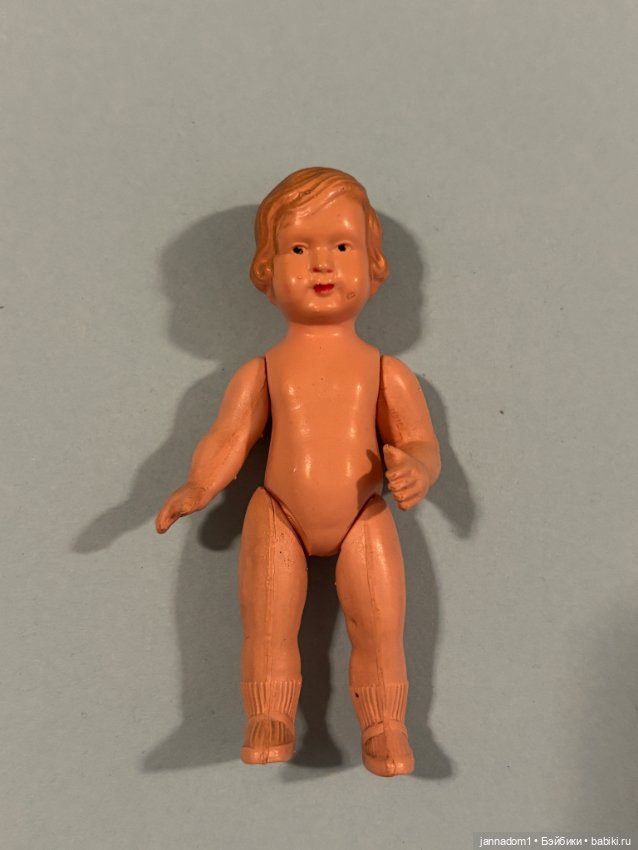 Целлулоидная куколка Celba с рельефными волосами, высота 7,5 см (фото 5)