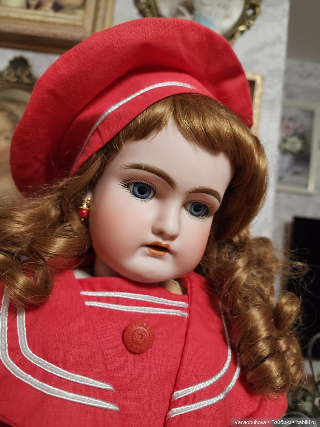 Антикварная ранняя кукла Хандверк 79, рост 55 см