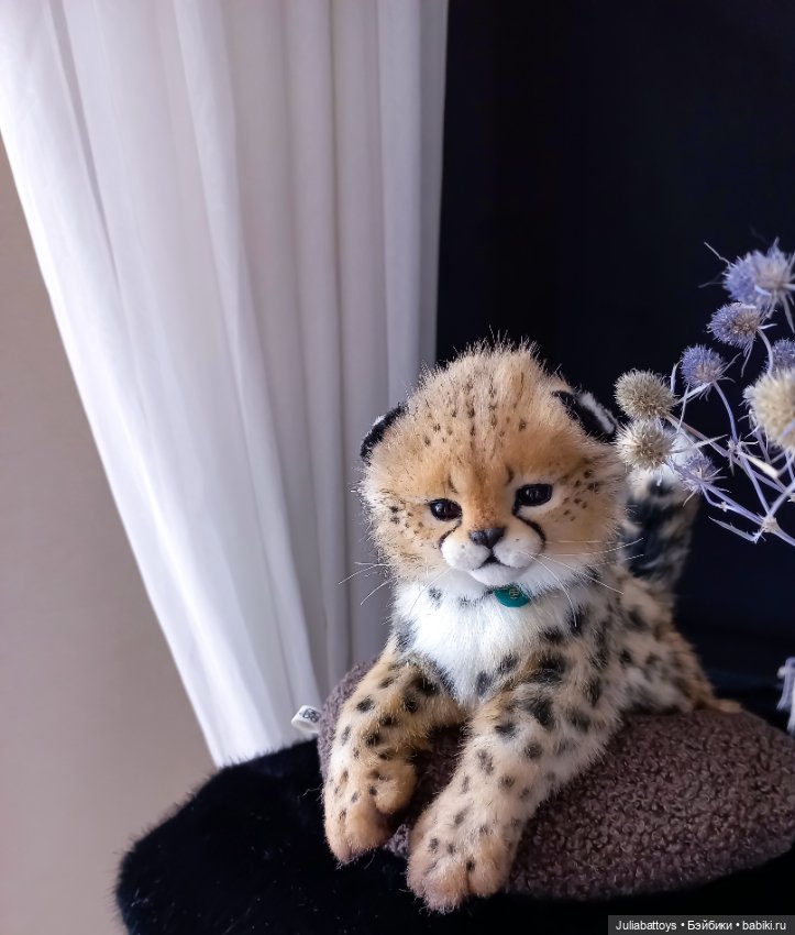 Мягкая игрушка гепард Реалистичный котенок 🐆 (фото 3)
