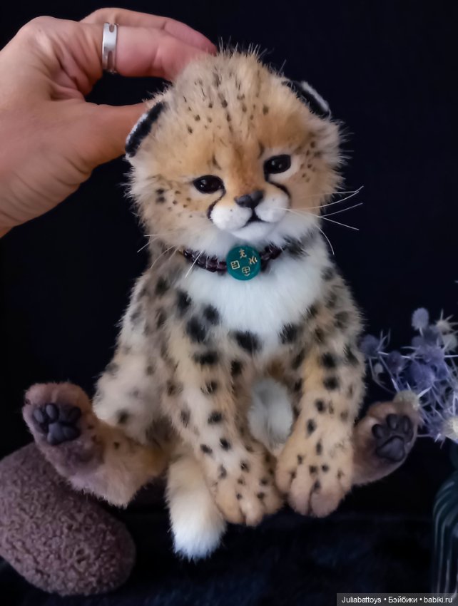 Мягкая игрушка гепард Реалистичный котенок 🐆 (фото 8)