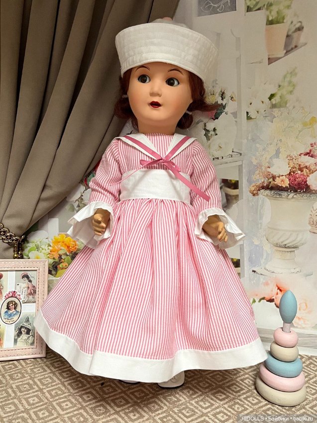 Платье для антикварной, винтажной куклы (фото 2)