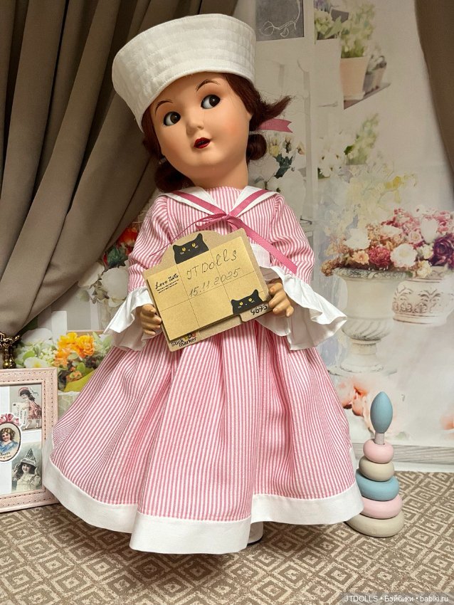 Платье для антикварной, винтажной куклы (фото 10)