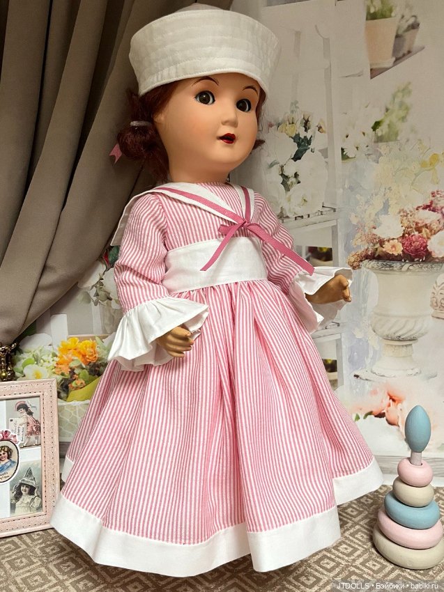 Платье для антикварной, винтажной куклы (фото 4)