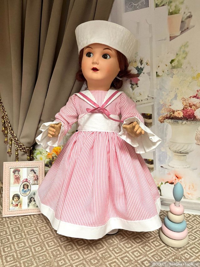 Платье для антикварной, винтажной куклы (фото 3)