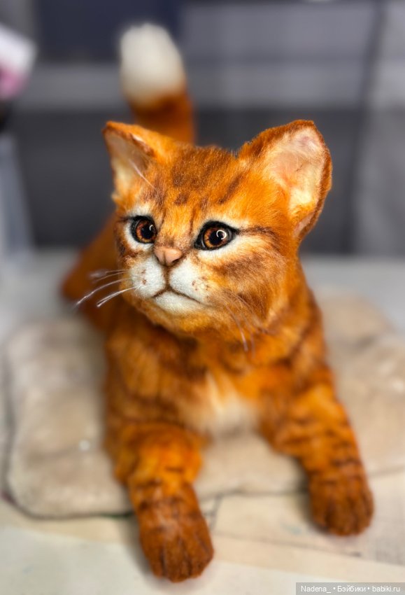 Авторская игрушка , котенок Рыжуль (фото 2)