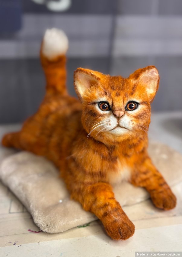 Авторская игрушка , котенок Рыжуль
