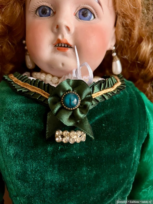 Очень миниатюрная антикварная брошечка для кукольных малюток , Франция , начало 20-го века (фото 6)