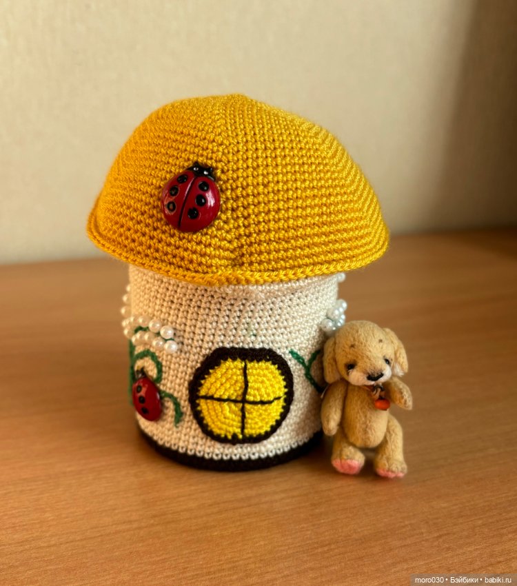 Грибок с собачкой — Авторские игрушки (фото 6)