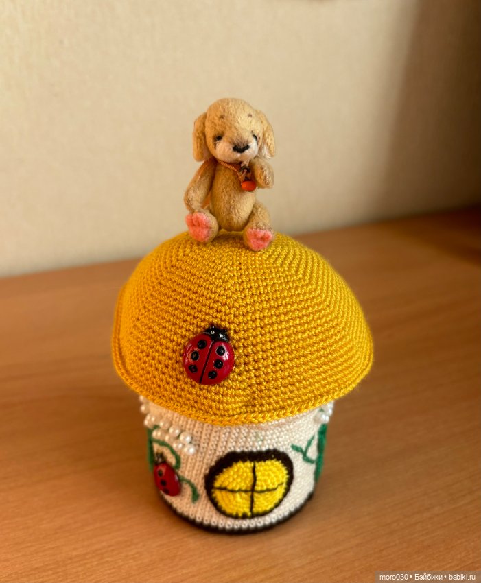 Грибок с собачкой — Авторские игрушки (фото 7)