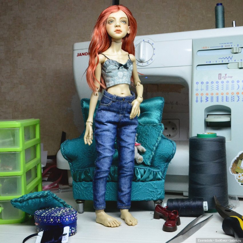 Джинсы для Птички Лоры ptichkaartdolls