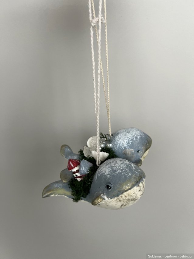 Игрушка подвеска кит — Авторские игрушки