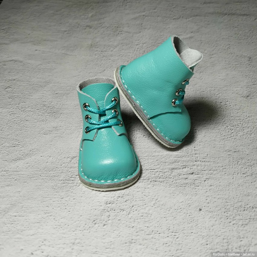 Обувь для кукол Паола Рейна (Ботиночки для куклы Paola Reina) Ботинки бирюзовые (фото 5)