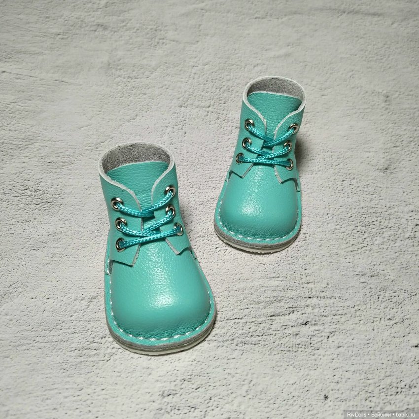 Обувь для кукол Паола Рейна (Ботиночки для куклы Paola Reina) Ботинки бирюзовые
