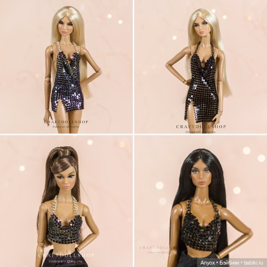 Платья - Кольчуги и топы для Fashion Royalty, Barbie, Poppy Parker итд (фото 7)