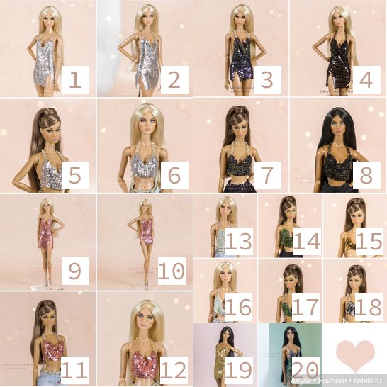 Платья - Кольчуги и топы для Fashion Royalty, Barbie, Poppy Parker итд (фото 2)