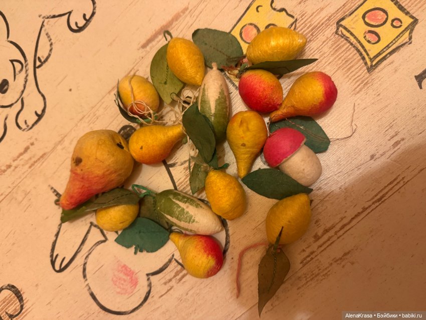 Лот ватных елочных игрушек ссср