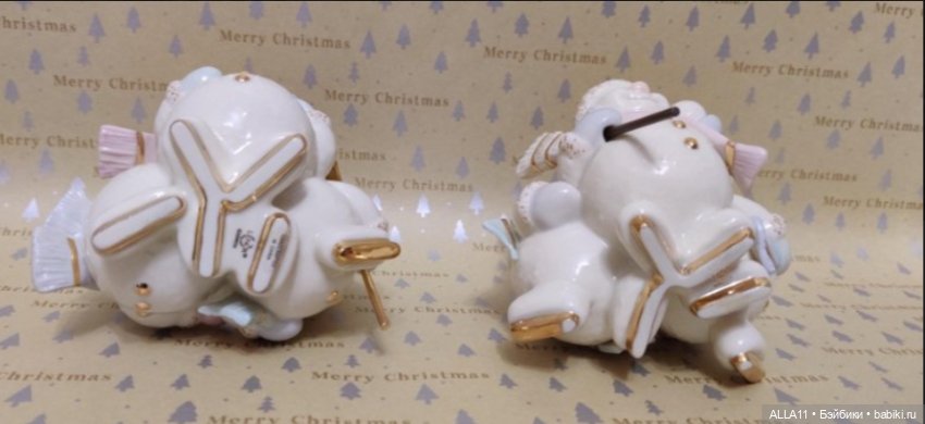 Великолепные подсвечники Снеговички-редчайшие, декорированные позолотой. Набор 2 Подсвечника , состо (фото 5)