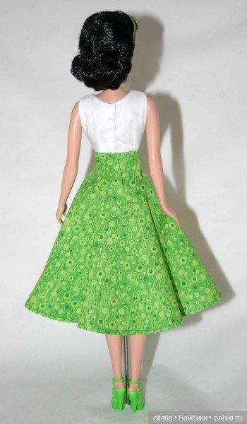 Выкройка PDF в натуральную величину / платье и жакет в стиле 1950-х для куклы Барби Силкстоун (фото 5)
