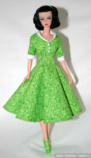 Выкройка PDF в натуральную величину / платье и жакет в стиле 1950-х для куклы Барби Силкстоун (фото 2)