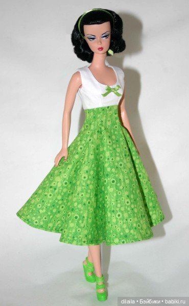 Выкройка PDF в натуральную величину / платье и жакет в стиле 1950-х для куклы Барби Силкстоун (фото 3)
