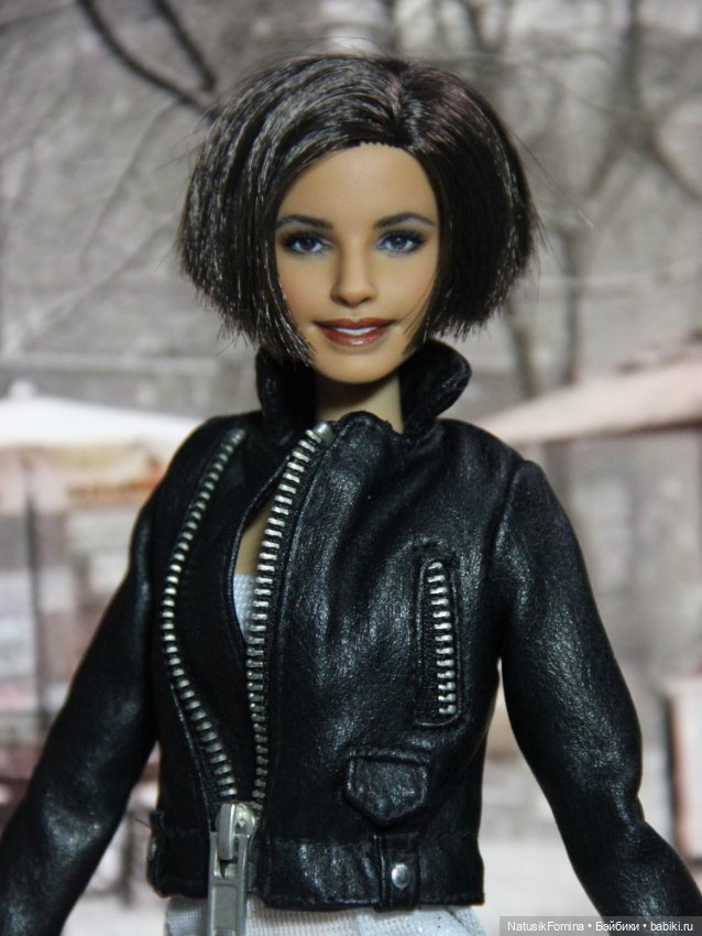 ООАК голова куклы Барби брюнетки Fashionistas #234 репейнт (фото 3)