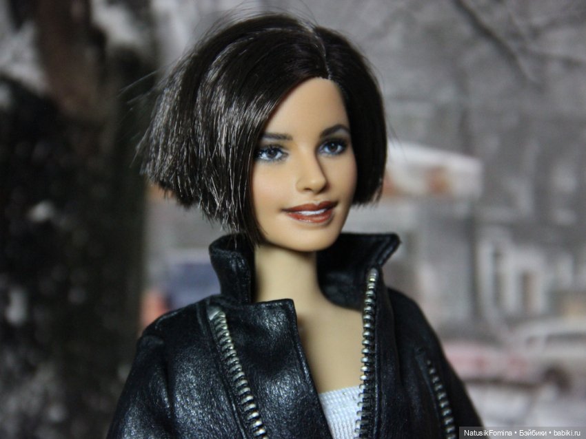 ООАК голова куклы Барби брюнетки Fashionistas #234 репейнт (фото 6)