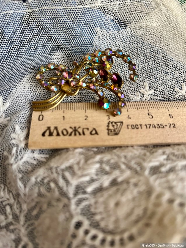 Волшебная брошь , кристаллы Борреаль , старая Чехия (фото 9)
