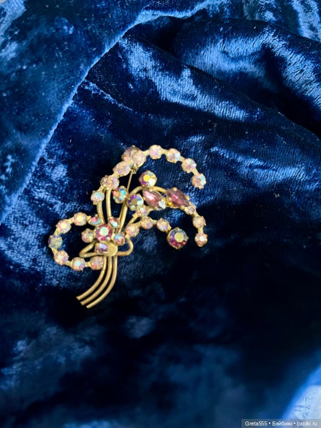 Волшебная брошь , кристаллы Борреаль , старая Чехия (фото 2)