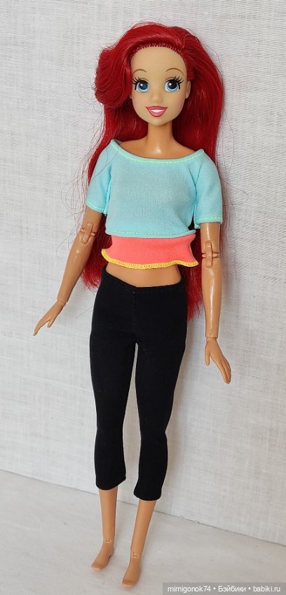 Гибрид:голова русалочки Ариэль на теле Barbie йоги МТМ