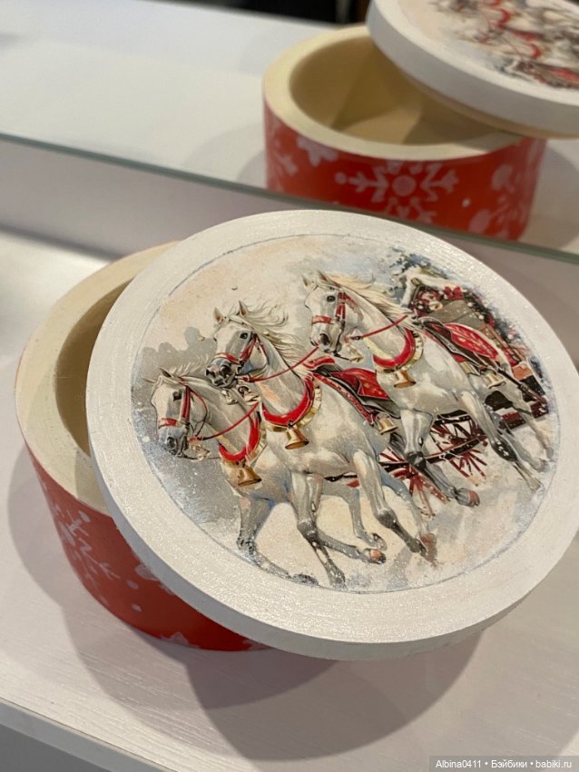 Новогодняя шкатулка « Тройка» (фото 3)