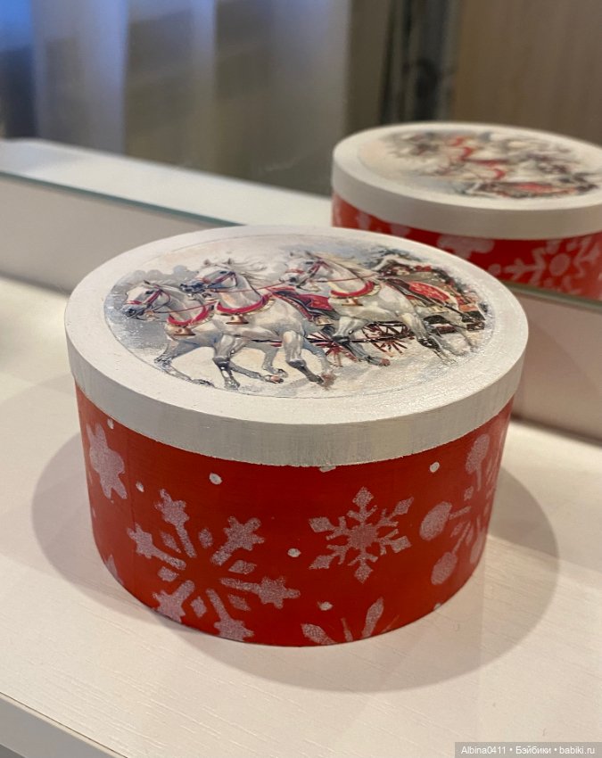 Новогодняя шкатулка « Тройка» (фото 4)