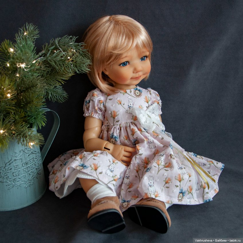 Бэйли 45 см. в цвете санкисс от Meadouw dolls. Полный комплект (фото 5)