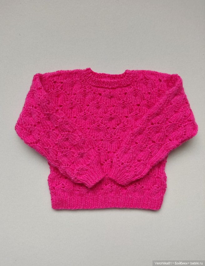 Меланжевый джемпер-лопапейса и ажурный джемпер (фото 4)