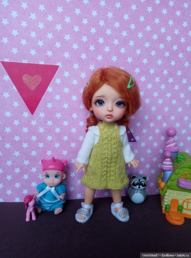 Вязаные вещи на кукол 15-16 см для Laty Yellow, Pukifee, Baboliy и подобных (фото 5)