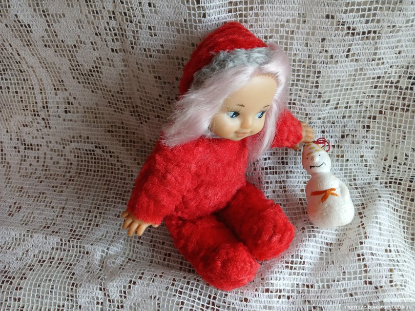 Куклкы СССР в зимнем наряде и санки (фото 4)