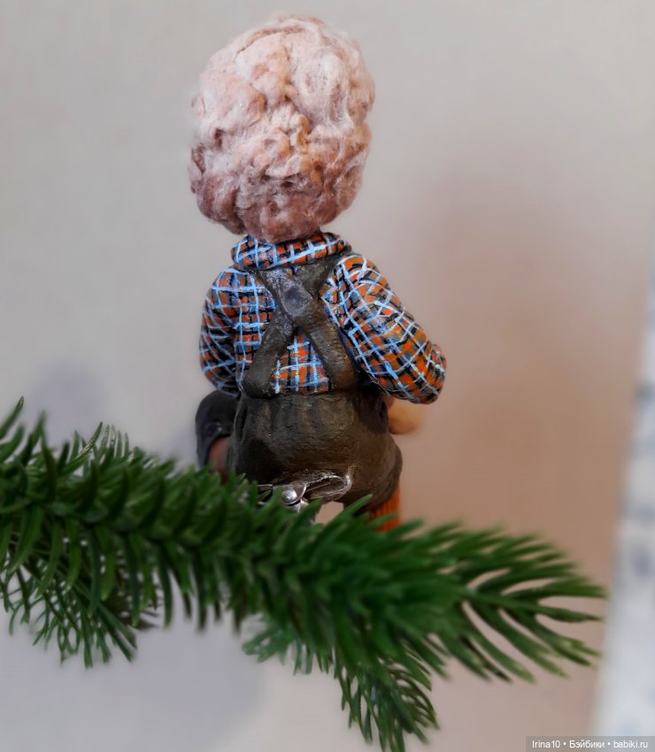 Мальчик с медвежонком — Авторские игрушки (фото 6)
