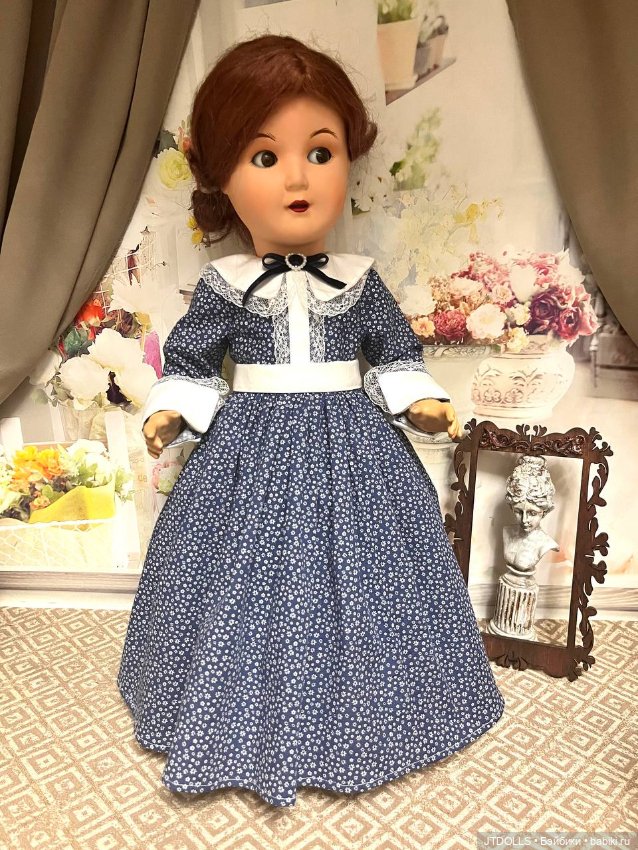 Платье для антикварной, винтажной куклы (фото 3)