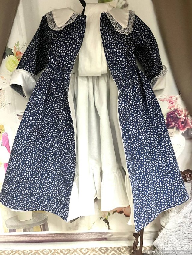 Платье для антикварной, винтажной куклы (фото 7)
